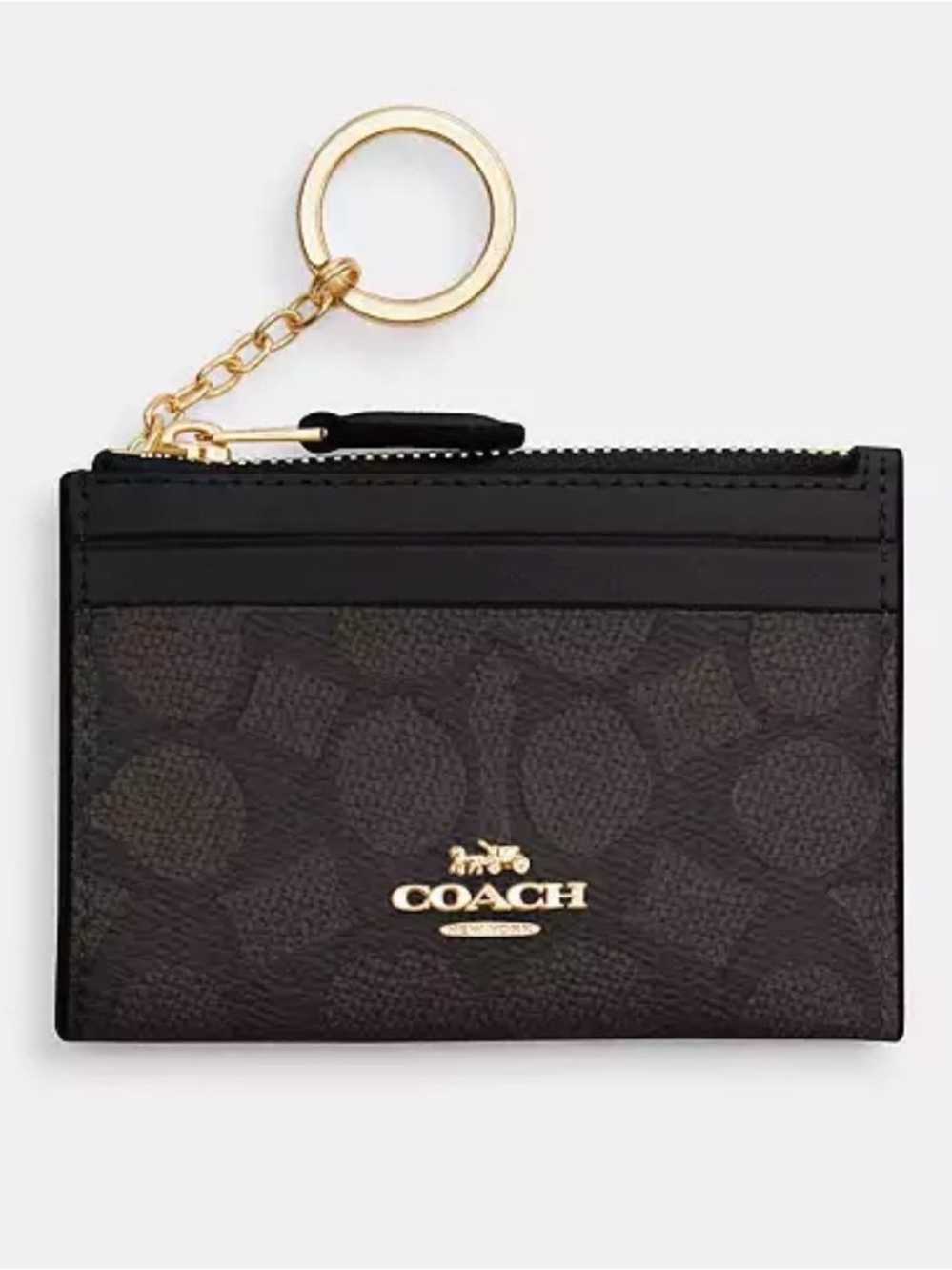 NWT Coach Mini Skinny ID Case in Signature Canvas